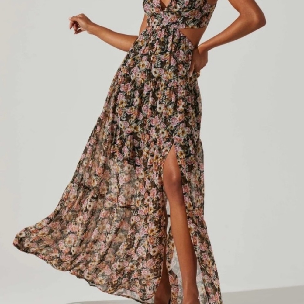 ASTR the Label Floral Maxi Dress with Slit